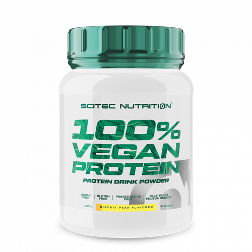 Веганский протеин 100% Vegan Protein, 1000г, бисквит-груша