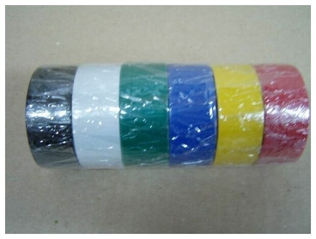 Изолента PVC 19 мм х 0,13 мм х 3 м (6 шт, цветные) FIT 11027 — фото 7