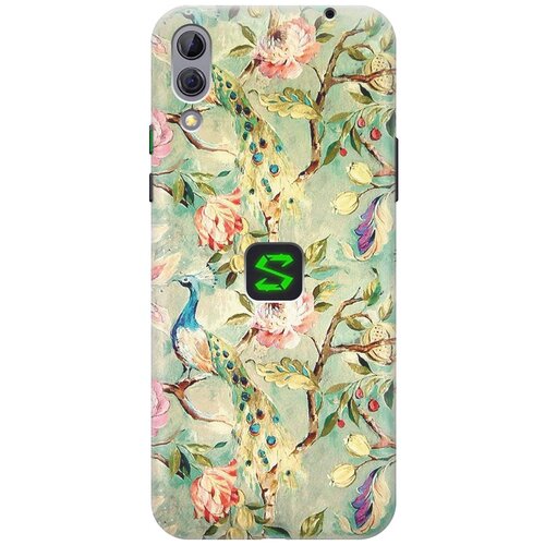 фото Cиликоновый чехол на xiaomi black shark 2 / сяоми блэк шарк 2 с принтом "винтажный цветочный паттерн" gosso