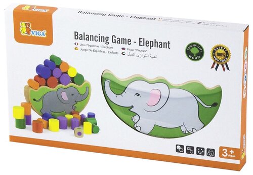 Настольная игра Viga Балансирующий слон, 24 шт.
