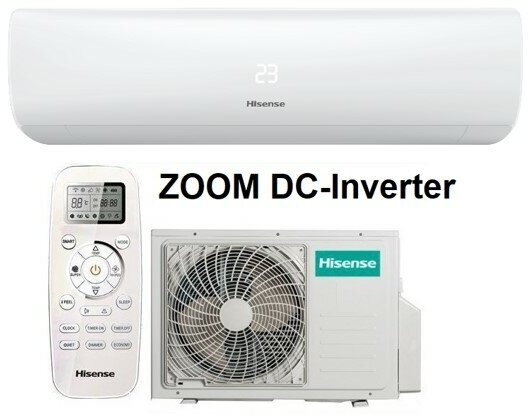 Кондиционер Hisense AS-07UW4RYRKB00 ZOOM DC Inverter 2023