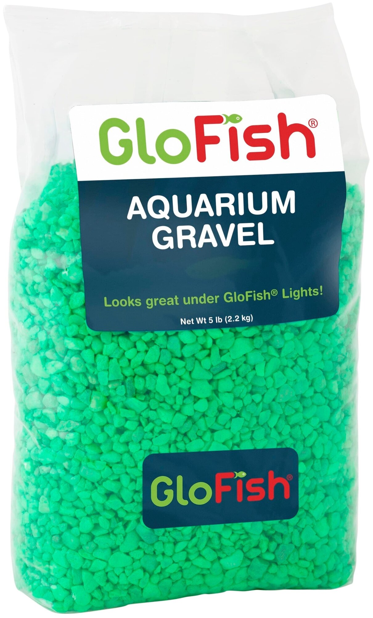 GloFish Гравий Зеленый, 2.26кг - фотография № 2