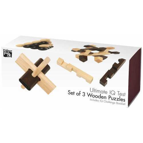 Набор головоломок Professor Puzzle Ultimate IQ Test Set of 3 Wooden Puzzles 3 шт.