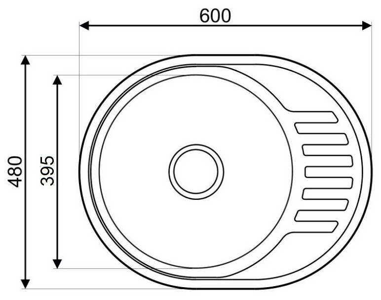 Кухонная мойка Navako Bliss 600N (чаша слева) - фотография № 3