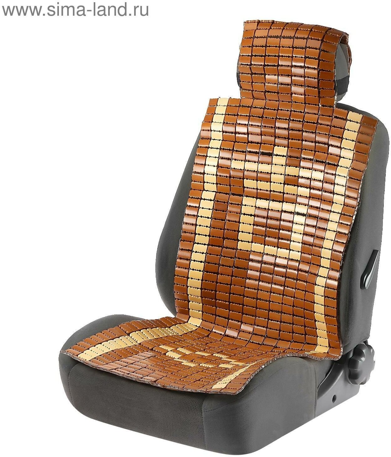 Накидка-массажер на сиденье с капюшоном, 43×115 см, бамбук, бежевый