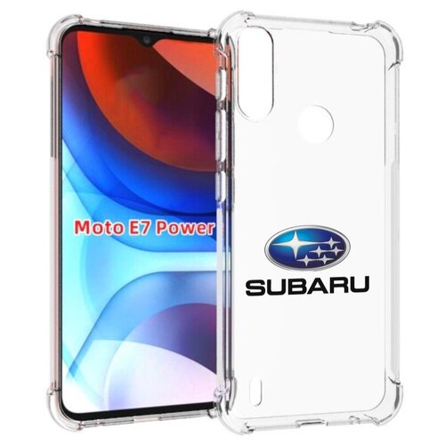 Чехол MyPads subaru-4 мужской для Motorola Moto E7 Power задняя-панель-накладка-бампер