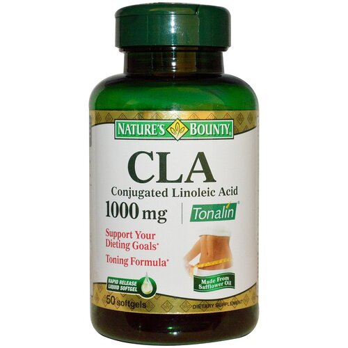 Nature's Bounty CLA 1000 mg капс., 1000 мг, 50 шт.