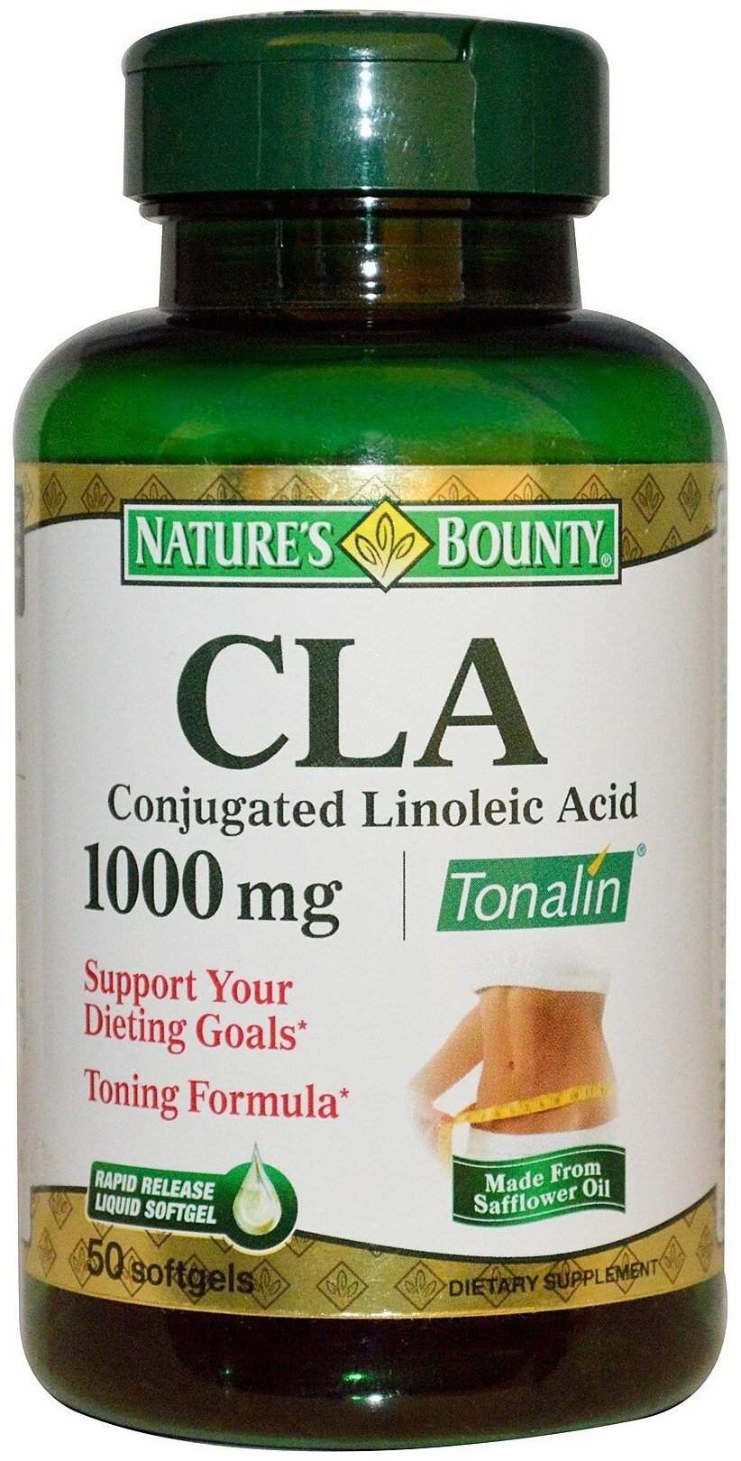 Nature's Bounty CLA 1000 mg капс., 1000 мг, 50 шт.