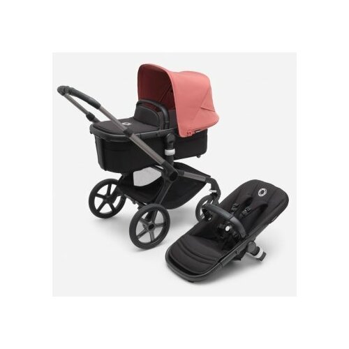 Коляска Bugaboo Fox 5 Graphite/midnight black/Sunrise red