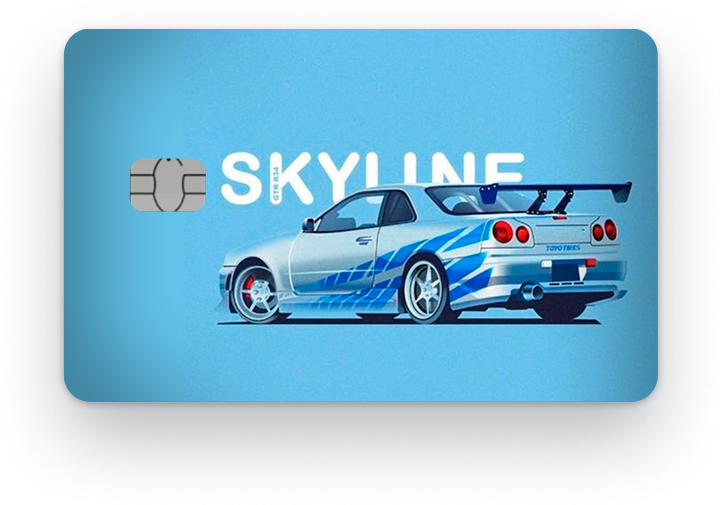 Наклейка для банковской карты ScreenTech, Авто Skyline