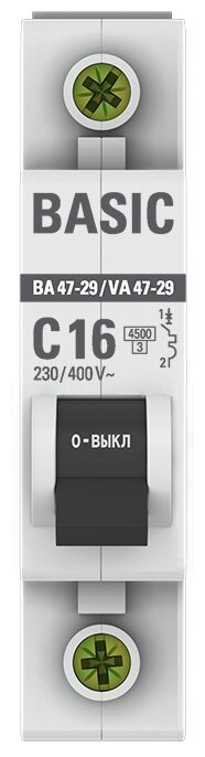 Автоматический выключатель EKF ВА 47-29 1P (C) 4,5kA 16 А - фотография № 2