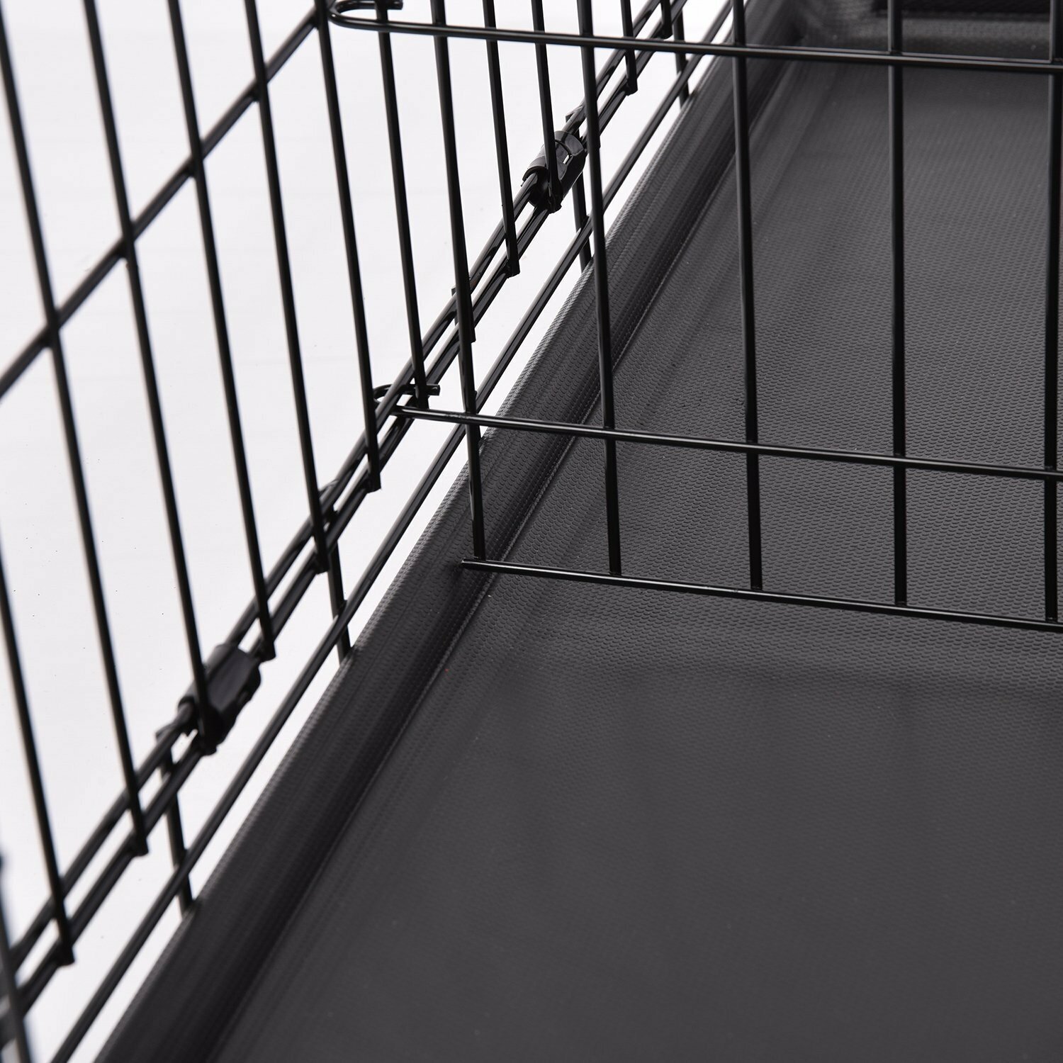 MidWest Клетка для собак Ovation с торцевой вертикально-откидной дверью,черный,79*49*55см - фото №17