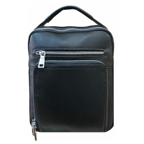 Сумка Prensiti повседневная, натуральная кожа, черный