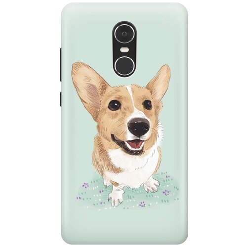 фото Cиликоновый чехол на xiaomi redmi note 4 / сяоми редми ноут 4 с принтом "корги" gosso