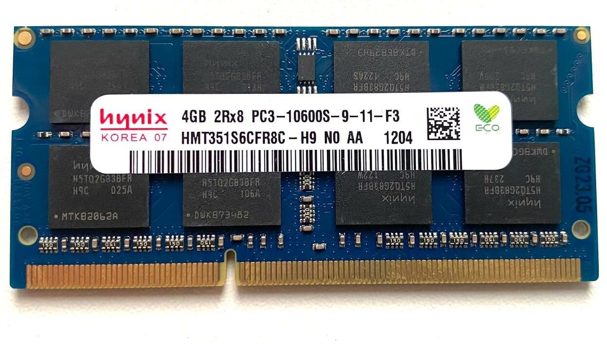 Оперативная память Hynix DDR3 4GB 1333 Мгц 1.5v 2Rx8 SODIMM для ноутбука