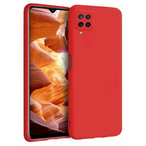 Накладка силиконовая Silicone Cover для Samsung Galaxy A12 A125 / Samsung Galaxy M12 красная накладка силиконовая silicone cover для samsung galaxy a12 a125 samsung galaxy m12 пудровая