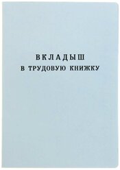 Вкладыш в трудовую книжку (бланк)