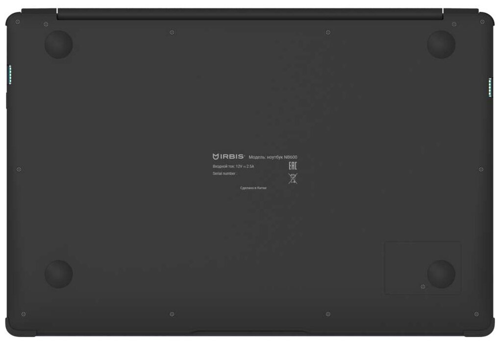 133 Ноутбук Irbis NB600 1920x1080 Intel Celeron N3350 11 ГГц RAM 3 ГБ Intel HD Graphics 500 Windows 10 Pro NB600 черный