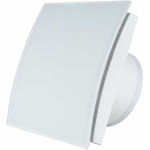 Вентилятор вытяжной для ванны MM-Р-06 сверхмощный, квадратное стекло, белый выгнутый, матовый, с обратным клапаном Mmotors