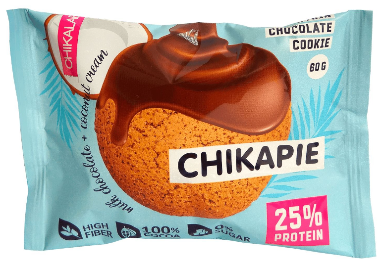 CHIKALAB Протеиновое печенье Chikapie - кокос в шоколаде 60 гр.