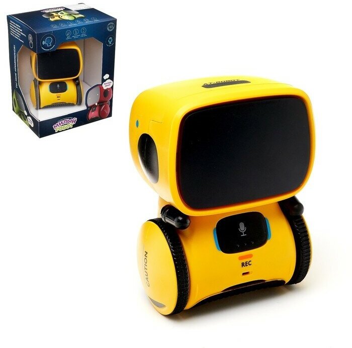 ZHORYA Робот интерактивный «Милый робот», световые и звуковые эффекты, русская озвучка, цвет жёлтый
