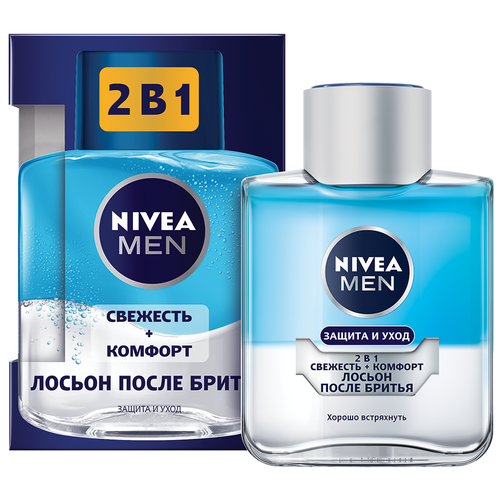 Лосьон после бритья NIVEA MEN 2в1 Свежесть и комфорт, 100 мл