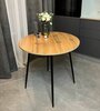 Стол кухонный круглый, 1 Wood By Loginov, стол обеденный, D80см, Дуб Вотан