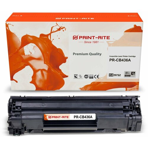 Картридж лазерный Print-Rite TFH920BPU1J PR-CB436A CB436A black ((2000стр.) для HP LJ P1505/ M1120/M1522) (PR-CB436A)