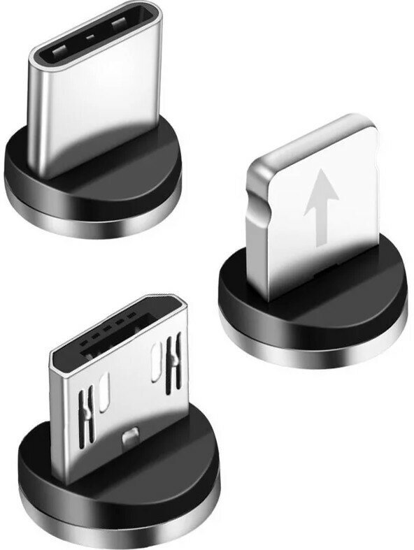 Коннекторы магнитные для кабеля Type-C Micro USB Lightning магнитные разъемы круглые магнитные наконечники