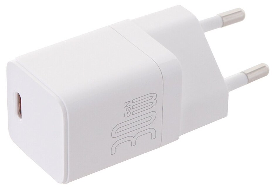 Зарядное устройство Baseus GaN3 Fast Charger 1C 30W EU White CCGN010102