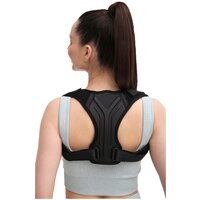 Корректор осанки для ровной спины, расправляет плечи и убирает боль в шее на широких фиксирующих лентах, регулируемые ремни, застежка Velcro