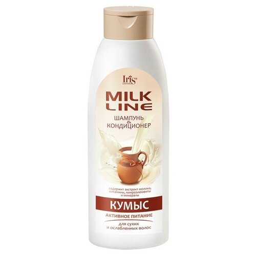 IRIS cosmetic шампунь-кондиционер Milk Line Кумыс Активное питание для сухих и ослабленных волос, 1000 мл