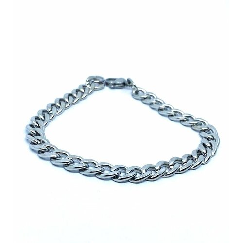 фото Браслет-цепочка, металл, размер 22 см, серебряный нет бренда