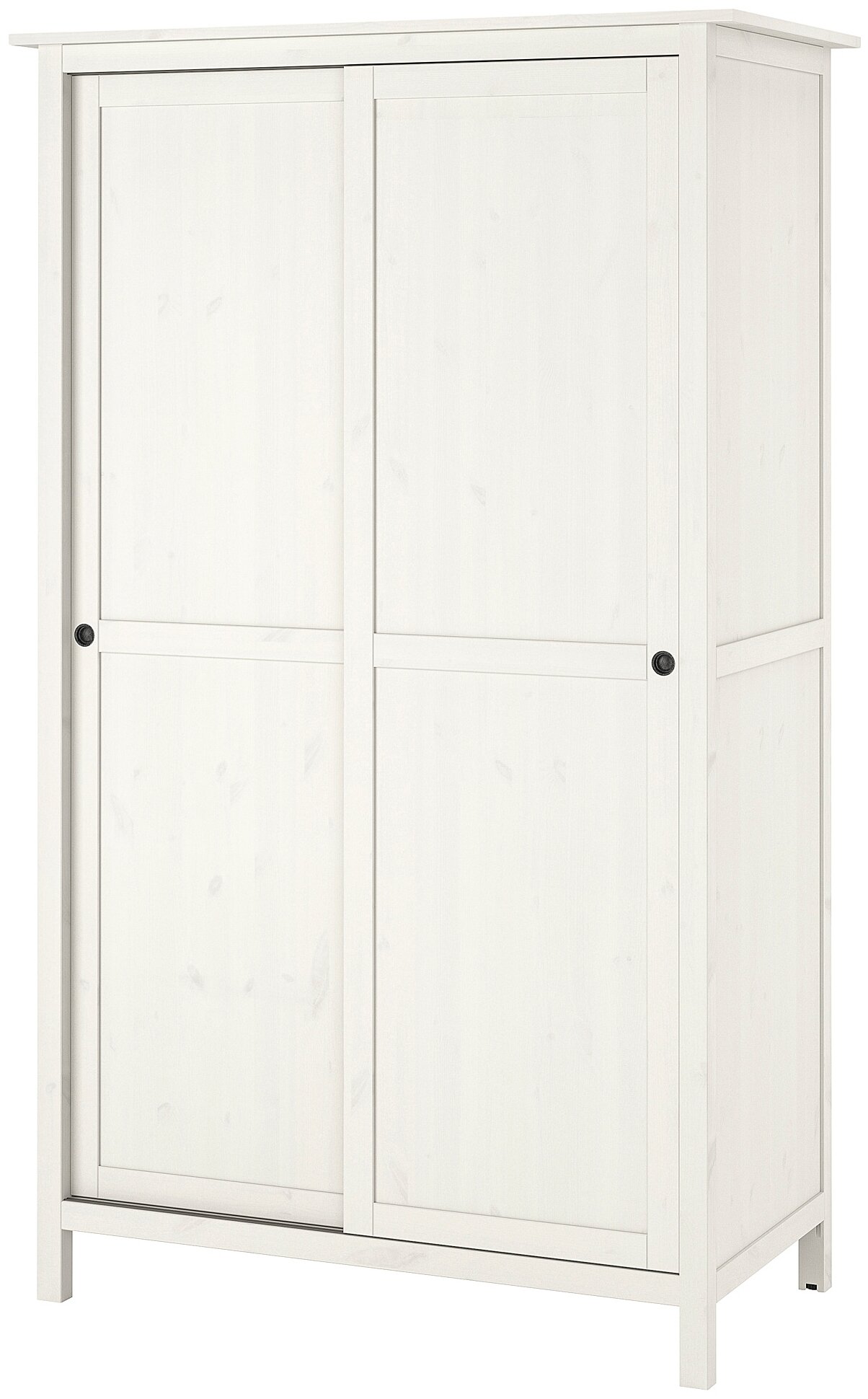 HEMNES хемнэс гардероб с 2 раздвижными дверцами 120x197 см белая морилка - фотография № 1