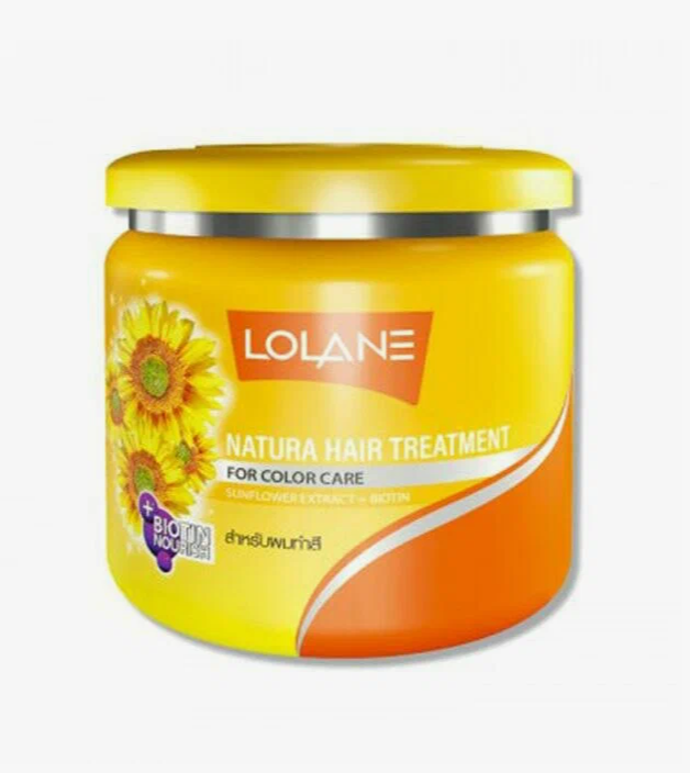 Маска Lolane для окрашенных волос. Экстракт подсолнуха + Биотин (250мл)
