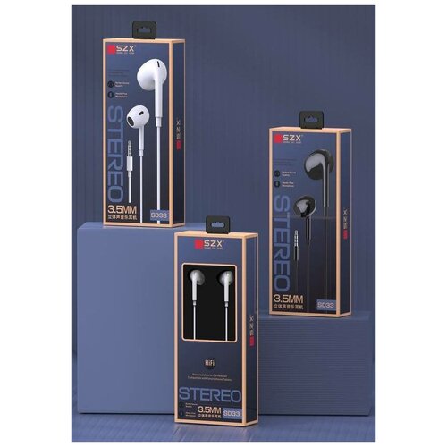 Проводные наушники с микрофоном LIDER PERFECT STEREO SZXГлубокий басHi-Fi STEREOКоннектор mini JACK 35ммБелый 27600₽