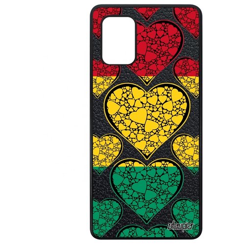 фото Чехол на телефон galaxy a71, "флаг гвинеи с сердцем" государственный туризм utaupia