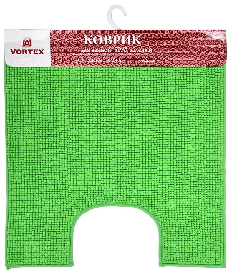 Коврик VORTEX Spa 60х55 см зеленый - фотография № 3