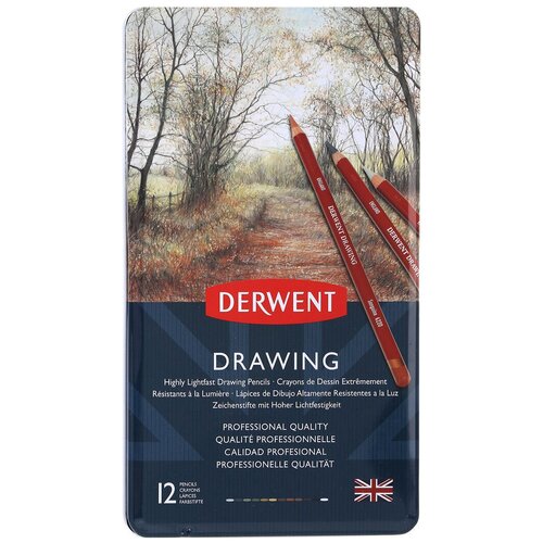Derwent Цветные карандаши Drawing, 12 цветов (0700671), 12 шт.
