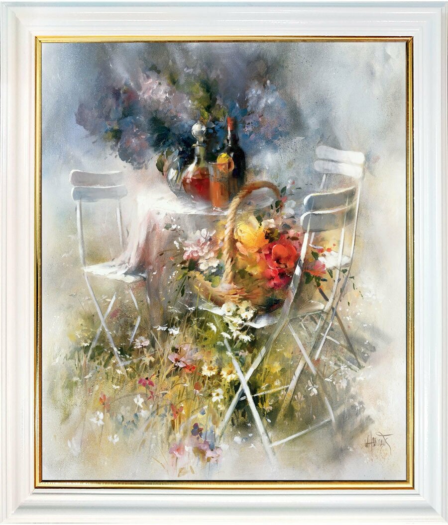 Картина "Приглашение" 30х25 см, художник - Willem Haenraets. Арт. ХВ46-30х25