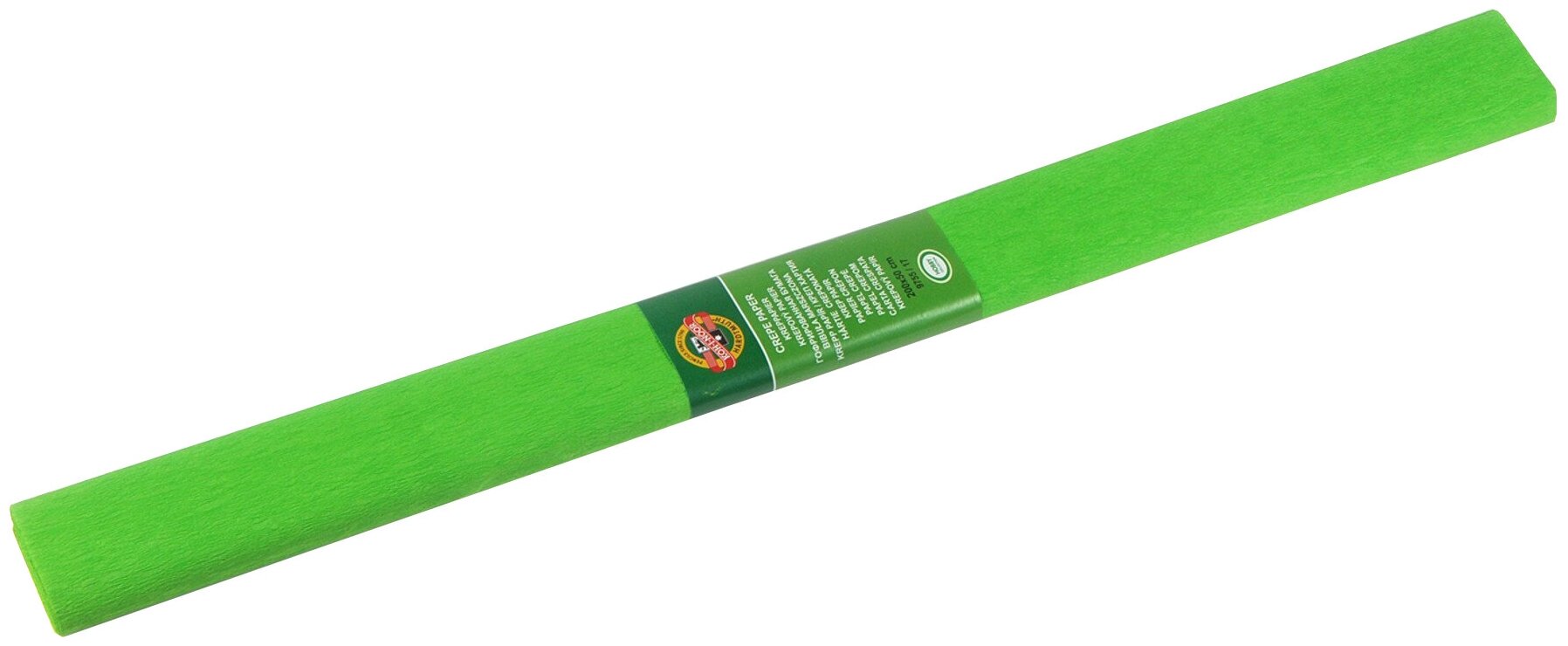 Бумага креповая поделочная гофро Koh-I-Noor 50 x 200 см 9755/17 светло-зелёный, в рулоне