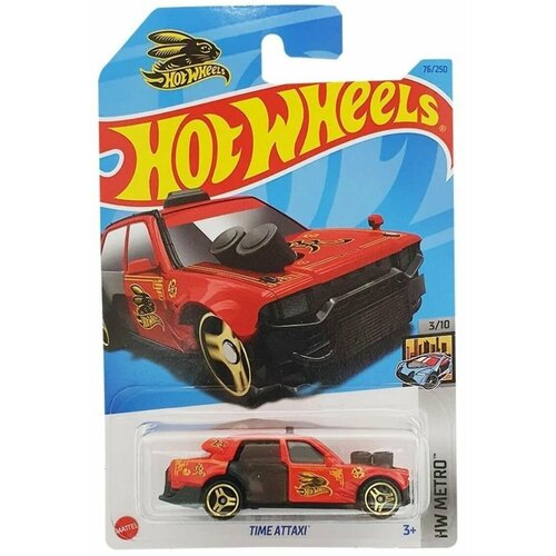 Машинка Hot Wheels коллекционная (оригинал) TIME ATTAXI красный HKG89 машинка hot wheels коллекционная оригинал 40 ford pickup красный hcx61