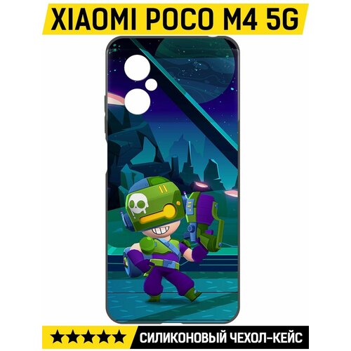 Чехол-накладка Krutoff Soft Case Brawl Stars - Контрабандистка Пенни для Xiaomi Poco M4 5G черный