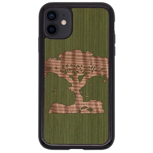 фото "чехол t&c для iphone 11, (айфон 11), silicone wooden case, wild series, магическое дерево (кото - секвойа)" timber & cases
