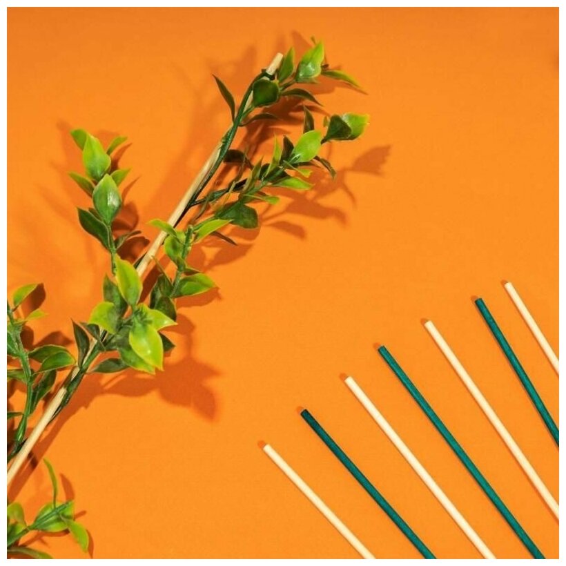Опора для растений синяя 50 шт Бамбуковые палочки для фиксации цветов, кустов, рассады, овощных культур Держатель - фотография № 2