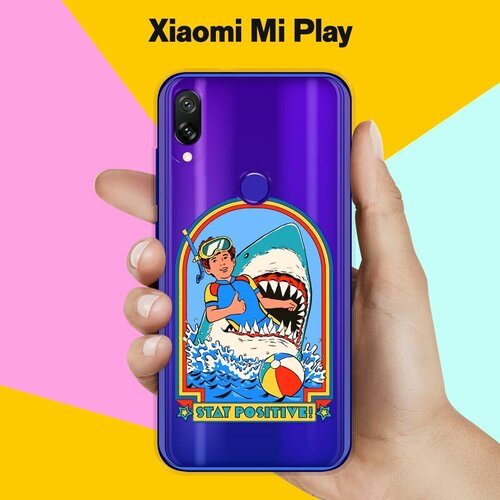 Силиконовый чехол на Xiaomi Mi Play Акула / для Сяоми Ми Плей
