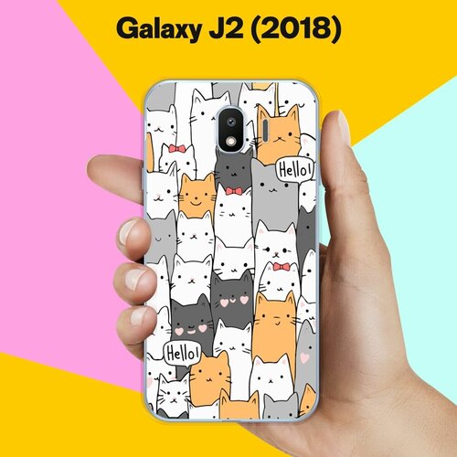 силиконовый чехол лунное небо на samsung galaxy j2 2018 самсунг джей 2 2018 Силиконовый чехол на Samsung Galaxy J2 (2018) Много котов / для Самсунг Галакси Джей 2 (2018)