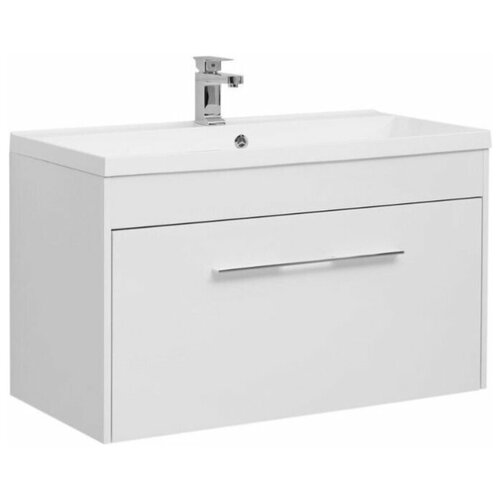 фото Тумба с раковиной vitta 100 цв.белый (254952) aquanet