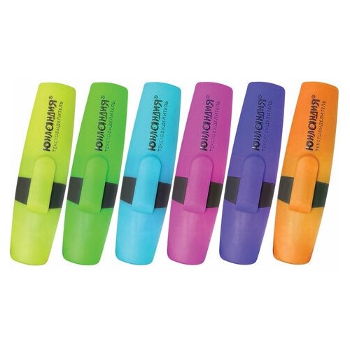 фото Набор текстовыделителей юнландия 6 шт., ассорти, "классика", линия 1-5 мм, 151927