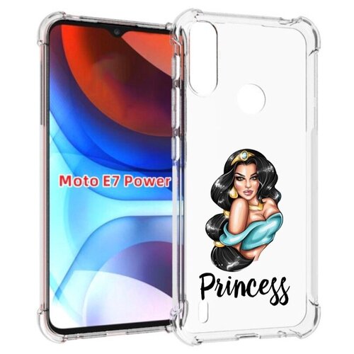 Чехол MyPads Принцесса-Жасмин женский для Motorola Moto E7 Power задняя-панель-накладка-бампер